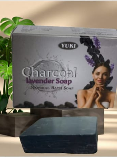 Yuki's CHARCOAL LAVENDER Natural bath Soap
